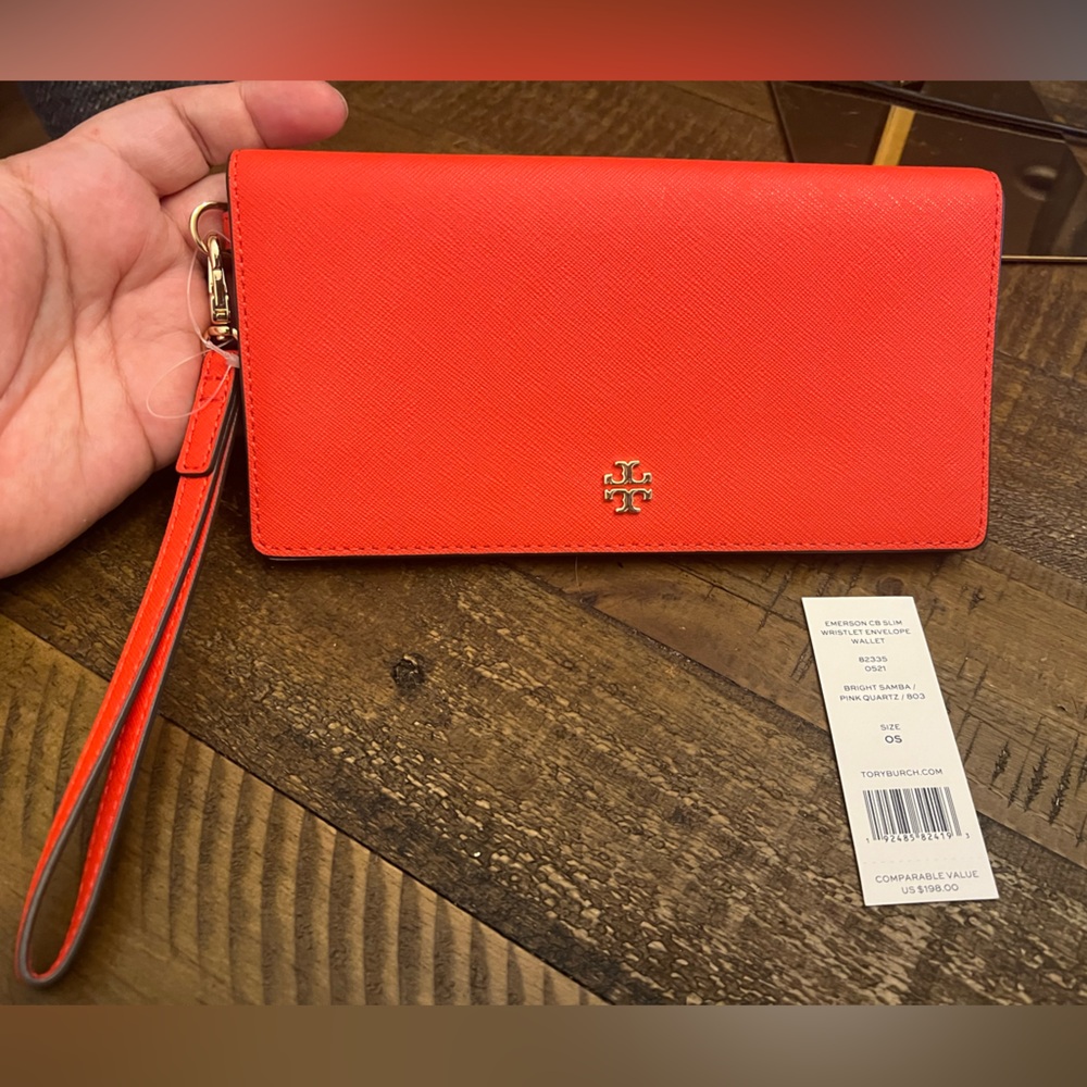 Tory Burch Bright Red Wristlet
